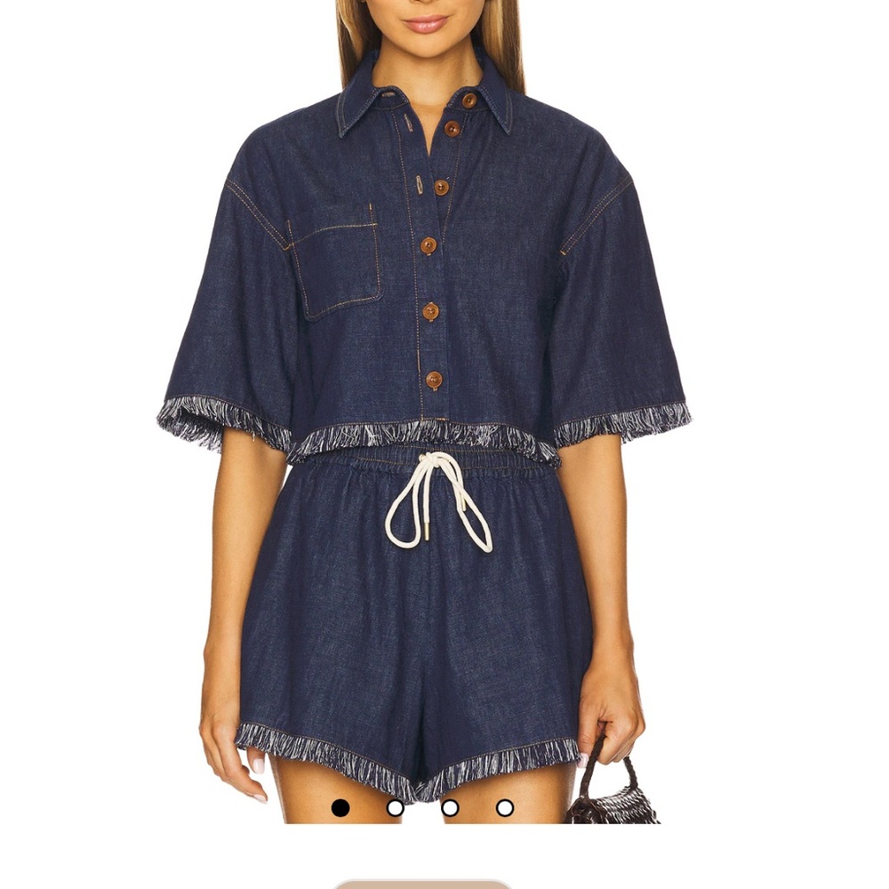 New without tags Zimmermann Navy Button Down Shirt